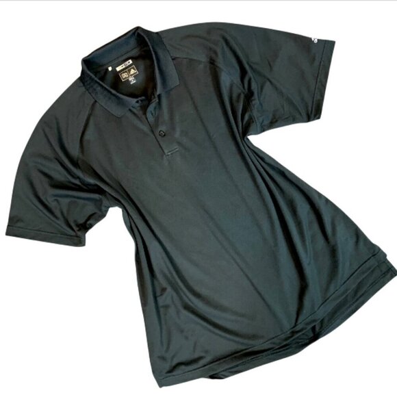 Adidas A170 ClimaLite Solid Golf Polo Shirt Men's XL Black #345F - Picture 3 of 11